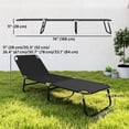 thumbnail image 3 of Outsunny Chaise Longue Pliante, Chaise de Bronzage avec Dossier Réglable, Noir, 3 of 8