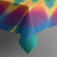 thumbnail image 3 of Colorful Tie Dye Mandala Pattern Rectangle Tablecloth 60"x84",Waterproof Polyester Rectangle Table Cloth, Wipeable Spillproof Polyester Tablecloth for Dining, Camping, Indoor and Outdoor, 3 of 5