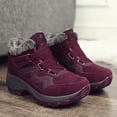 thumbnail image 1 of Botas de nieve con forro polar, cálidas, para mujer, de algodón, de grosor medio, para exteriores, informales, de talla grande, 1 of 6