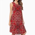 thumbnail image 2 of Bandana Style Print Dress Elegant Party Dresses Evening Dresses Women Dress Sleeveless Dress Ladies Dresses, 2 of 4
