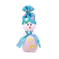 thumbnail image 1 of Bewildely Bolsa de fruta de Navidad de pelusas, forma de muñeco de nieve portátil, reemplazo decorativo de Navidad, dulces, aperitivos, fiestas, bolsa de Kits de decoración para fiestas Azul Bewildely HA069733-01, 1 of 6