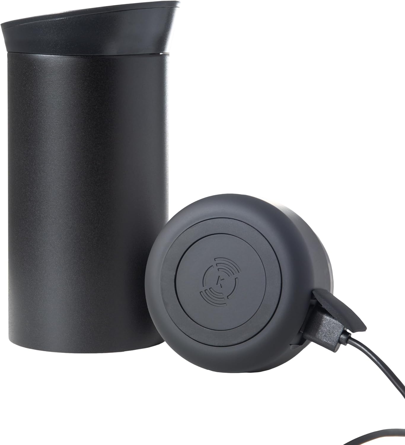Tylt Power Hydration Mug + Power Bank + Wireless Charger 5,700 mAh Battery Give 2 Full Phone Charges Black