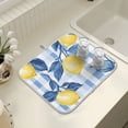thumbnail image 4 of Yayeee Dish Drying Mat for Kitchen Counter 18" x 24" Microfiber Super Absorbent Coffee Decorative Pad, Light Blue Lemon, 4 of 9