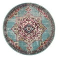 thumbnail image 3 of Unique Loom Medici Collection Area Rug - Valencia (8' Round Light Blue/Beige), 3 of 7