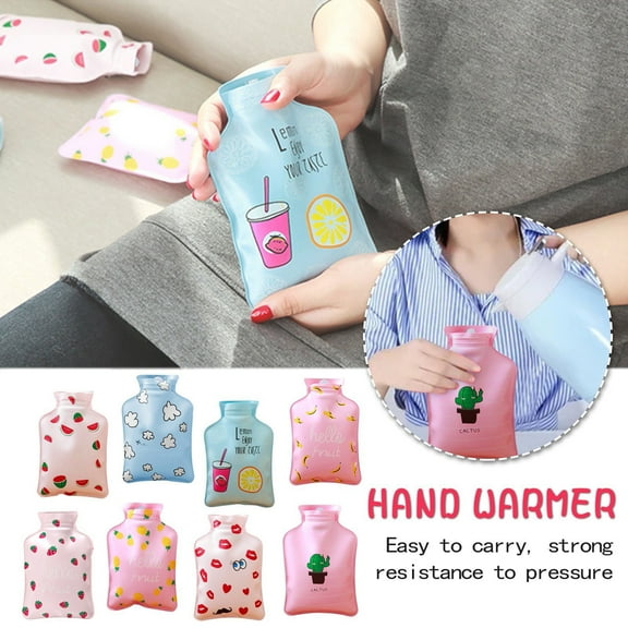 6Pcs Mini Hot Water Bottle Bag/Hand Warmer,Light and Handy,Small Heat Up and Refreezable Cold Pack,Korea Style Cute Therapy Heating Pad Warming Pain Relief,Random Pattern