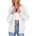thumbnail image 3 of Weardear Women's Full Zip Up Lightweight Hoodies Oversize Thin Long Sleeve Casual Hooded Jackets with Pockets, 3 of 6