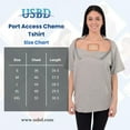 thumbnail image 3 of USBD Premium Port Access Chemo Tshirt Recovery Dual Access Tee Side Open Shirt Size: X-Large, Color: Gray/Women, 3 of 6