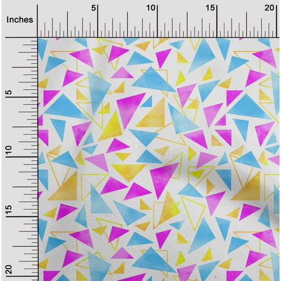 oneOone Viscose Jersey Purple Fabric Triangle Dress Material Fabric Print Fabric By The Yard 60 Inch Wide-UPQ