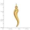 thumbnail image 3 of 14K Yellow Gold Charm Pendant Men'S 33 mm 8 Hollow Italian Horn, 3 of 4