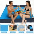 thumbnail image 3 of Beach Blanket, 72"x78" Waterproof Sandproof Beach Mat with Stakes & Storage Bag, Quick Drying Picnic Mat, Beach Accessories for Travel, Camping, Hiking, 3 of 7