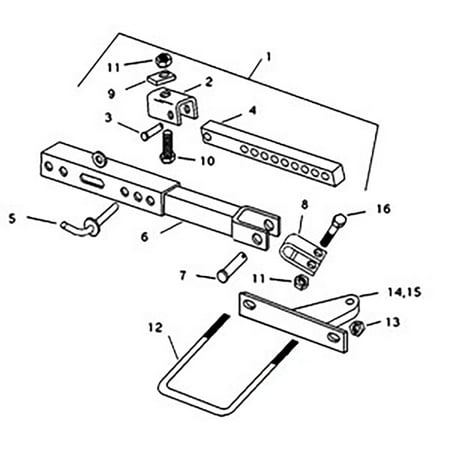 - C5NN16N321A New Ford New Holland Stabilizer Bracket U-Bolt 2910 3910 4110 4620