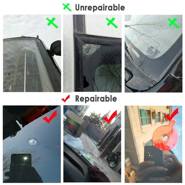 rudenlos voiture pare-brise fenêtre verre fissure réparation restauration  kit d'outils de bricolage universel 