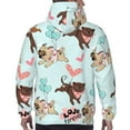 thumbnail image 7 of Fotbe Men's Hoodie with Cute Pug Dogs Pattern - Kangaroo Pocket Pullover Hooded Sweatshirt, Perfect for Daily Wear, Travel, and Home-Small, 7 of 7