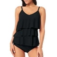 thumbnail image 2 of 2025 Women's Sleeveless Bikini Tankinis Set Beach Wear S-XXL, 2 of 8