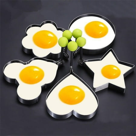 

Stainless Steel Egg Fryer Household Non-stick Pan Fried Egg Model Artifact Heart-shaped Poached Egg Rice Balls Mould Kitchen Accessories
