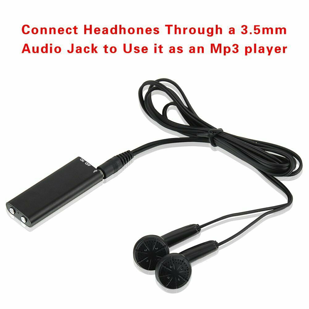 DishyKooker Mini Audio Recorder Voice Listening Device 96 Horas 8 GB Bug Productos electrónicos para Regalos 