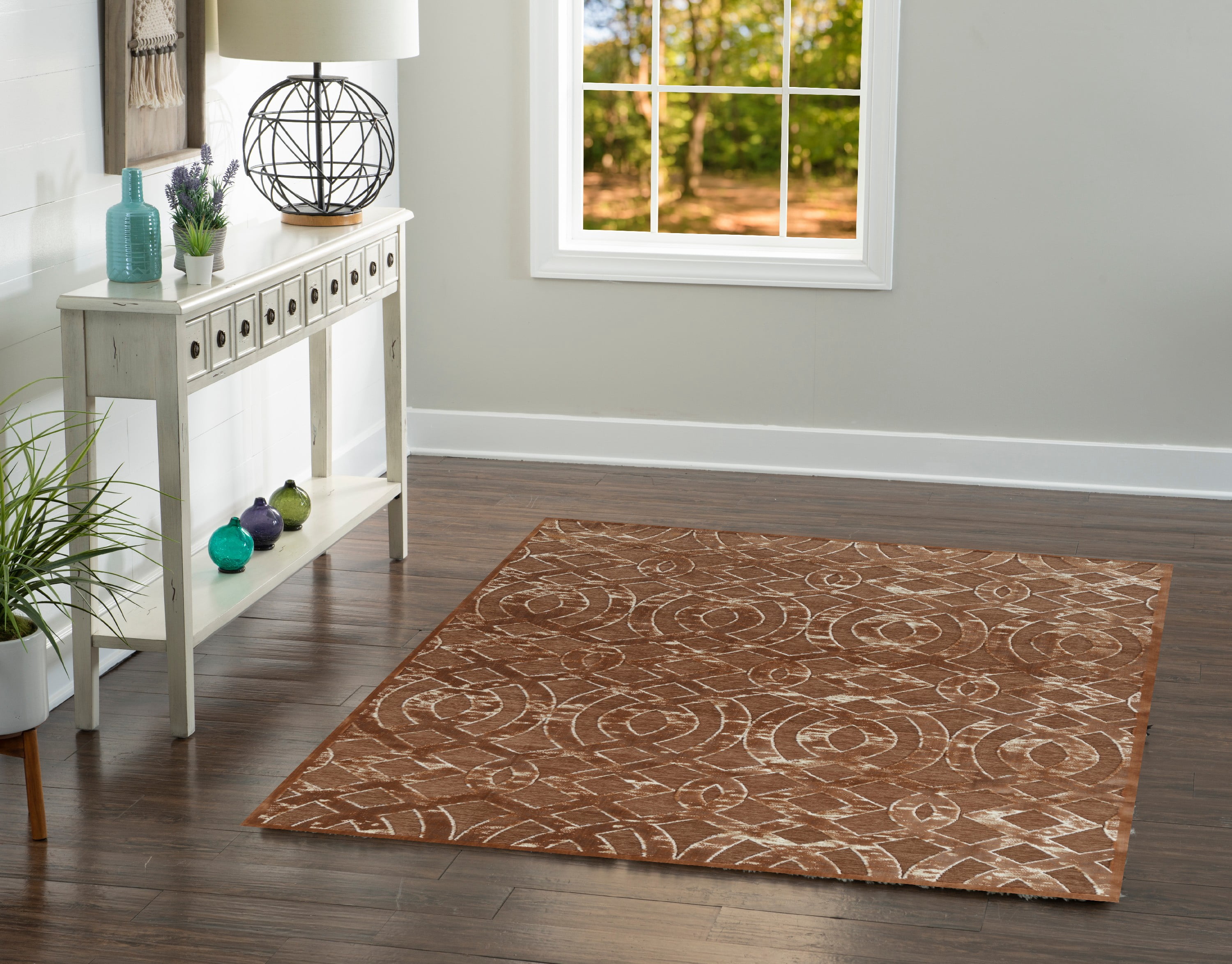 Hi Lo Trellis Brown 8x10.3 Perfect for Large Rooms and Open Spaces