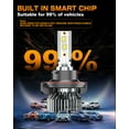 thumbnail image 6 of H13 9008 LED Headlight Bulbs, 100W 30000LM, 600% Brightness, 6000K Cool White, Pack of 2, 6 of 8