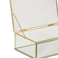 thumbnail image 6 of Lume Glass & Metal Frame Storage Box - Gold, 6 of 7