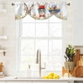 thumbnail image 3 of Tie Up Valance Curtain for Kitchen,Spring Easter Cute Bunny Flower Rod Pocket Short Curtains Adjustable Tie-Up Shade Valances,Watercolor Country Leaves Window Treatment for Bathroom Living Room, 3 of 9