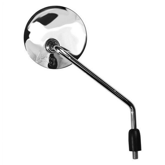 K Source 95105 - 3-3/4" Convex Triple Nickel Plating Right Side Round Chrome Mirror with Knockback Stem