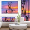thumbnail image 1 of Discarded Wooden Bridge at Sunset - Pier Seascape Canvas Art Print, 1 of 3