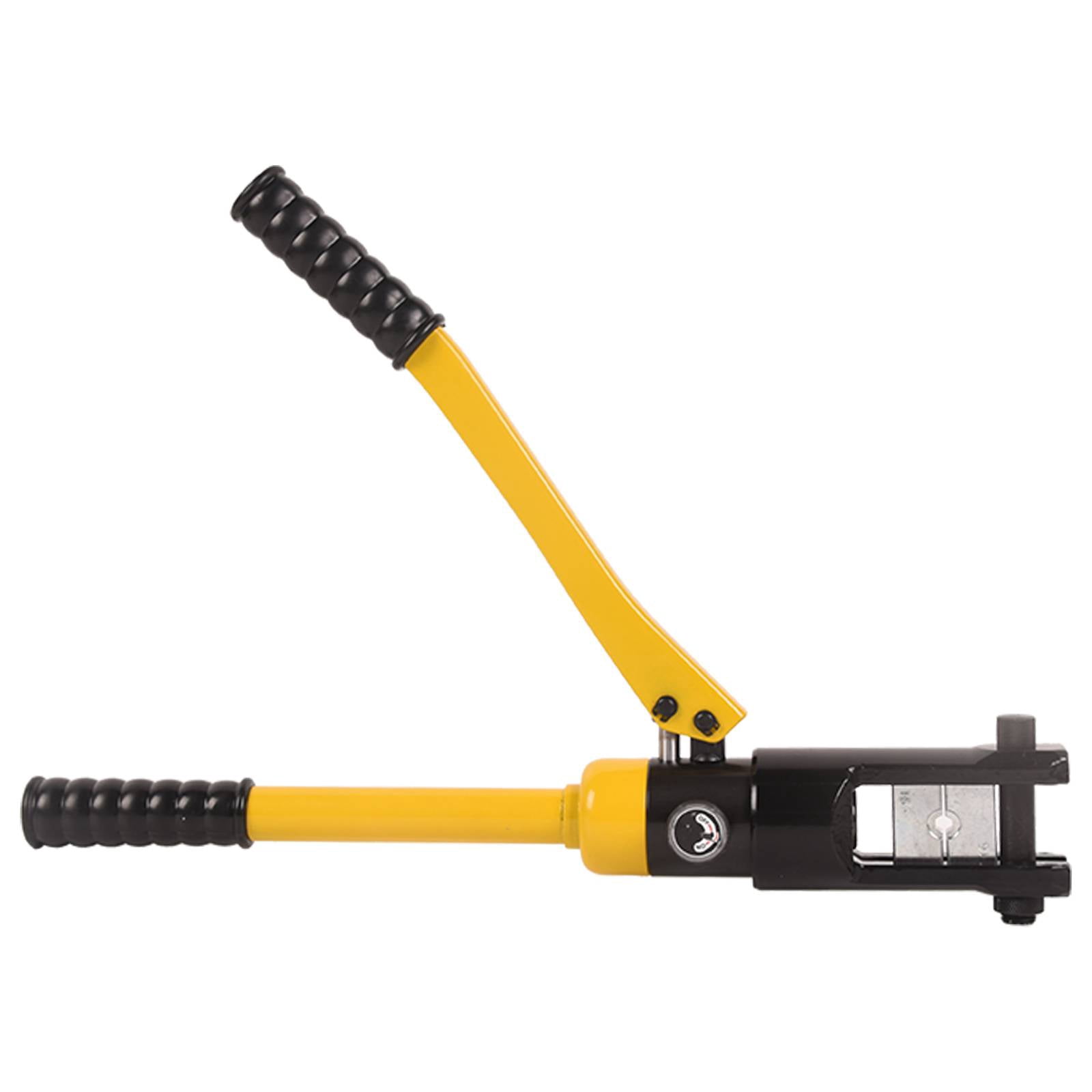LCyindu 14T Hydraulic Crimping Tool 6AWG-500MCM Battery Cable Crimping Tool 0.87 inch Stroke Hydraulic Lug Crimper Electrical Terminal Crimper with 10 Pairs of Die Sets