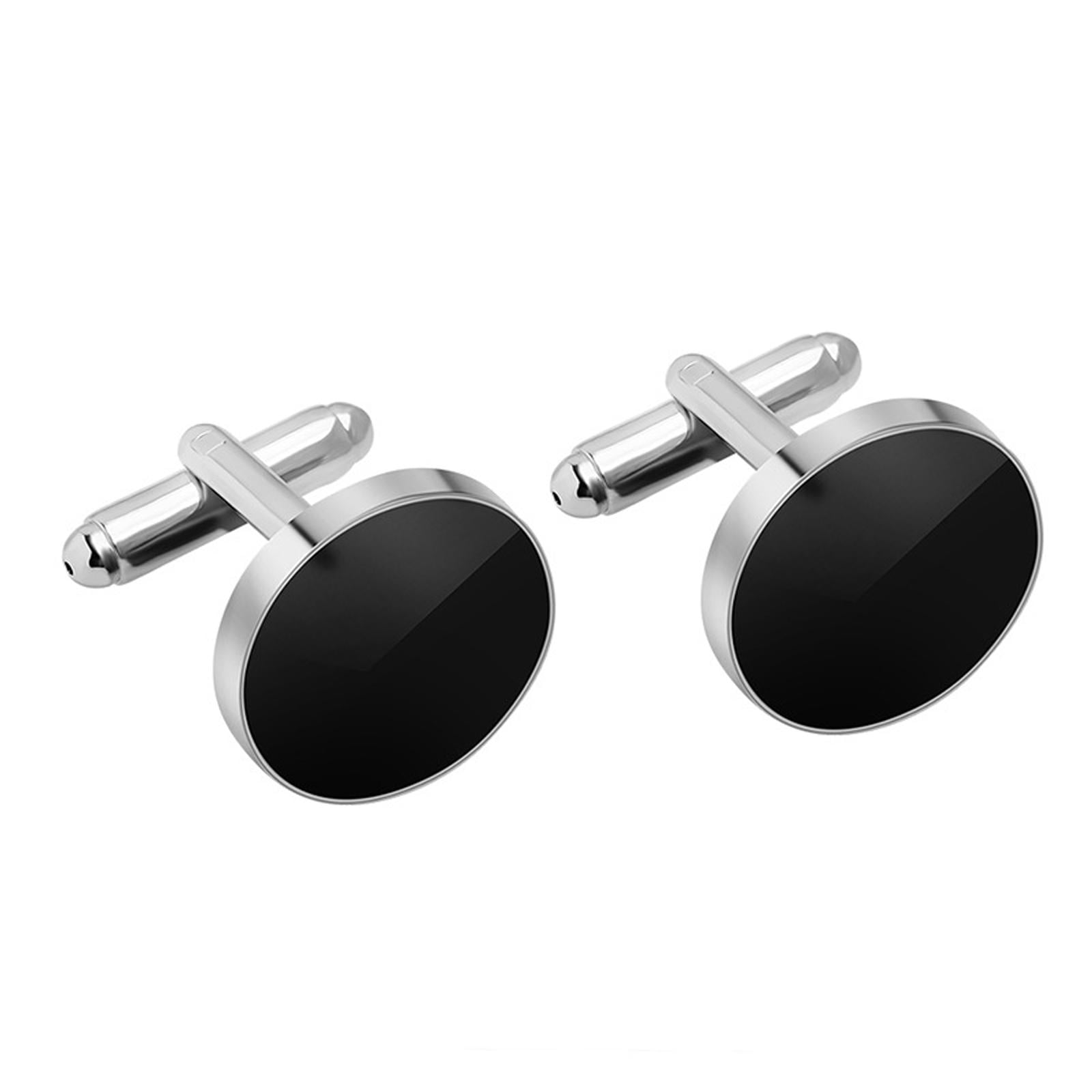 Cufflinks and Studs Set Classic Match Black for Groomsmen Daddy 2