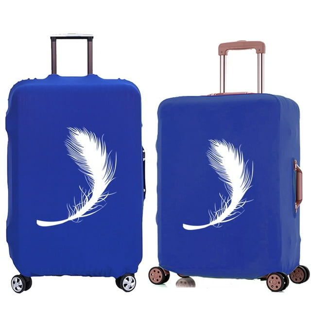 Suitcase Protective Cover Trolley Travel Suitcase Elastic Dustroof Cover Apply To 18-28 Inch Luggage Feather Series Pattern 8Feather019 L