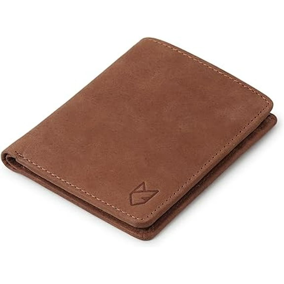 Slim Bifold Leather Wallet for Men with Secret Hidden Pocket, Dedicated SIM and Ejector Pin Slot | Slim RFID Blocking Men’s Wallet