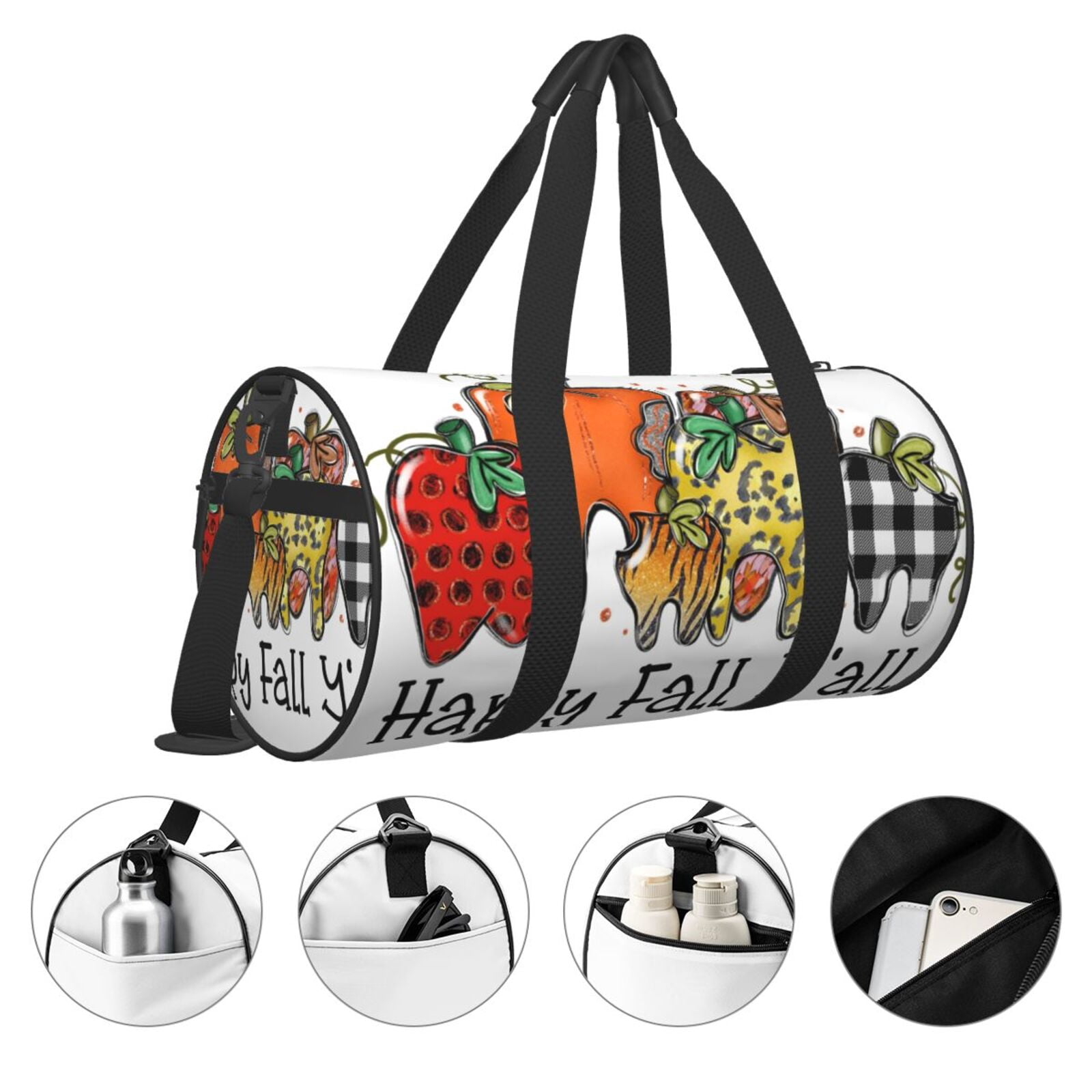 Vsdgher It'S Fall Y'All 45L Foldable Duffel Bag, Sports Gym Bag,Overnight Bag, Portable Weekender Bag for Airplanes
