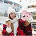 thumbnail image 6 of Compatible with iPhone 15 Pro Max Case Cute Cartoon Dog Plush Fluffy Case Girls 3D Kawaii Design Soft TPU Shockproof Cover Fuzzy Furry Winter Rabbit Hair Warm Case for Women Girls Girly Pink, 6 of 13