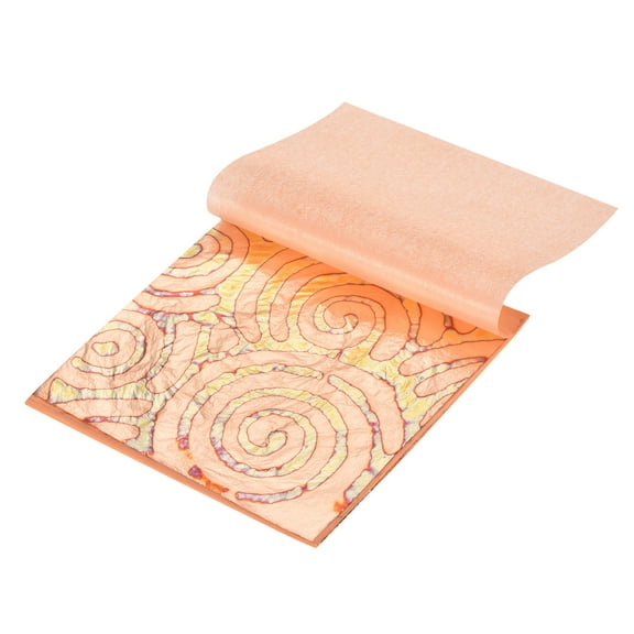 Uxcell 50 Pcs Gold Leaf Sheets 5.5" x 5.5" Imitation Gold Foil Sheets with Pattern for Crafts,Picture Frames,Nails and DIY Arts Decoration,Gold Blooming Flower