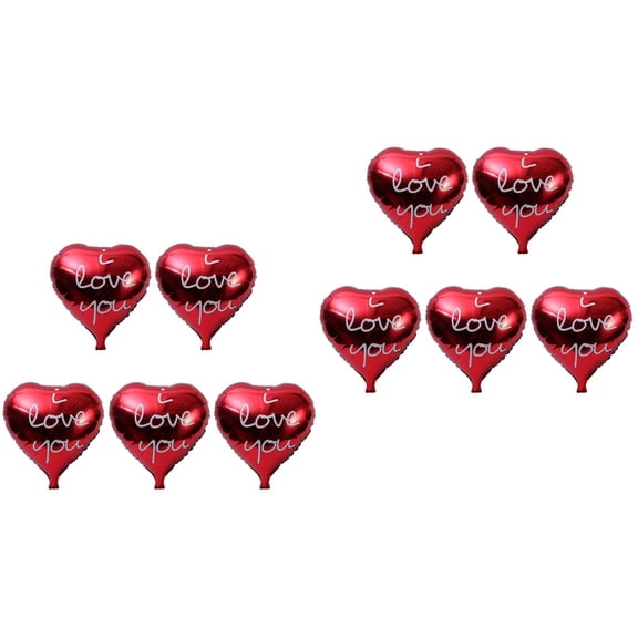 2 Pack Heart Shaped Balloons Arch Strip Creative Design Red