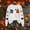 White, variant on Floleo Womens Halloween Boo Ghost Pumpkin Print Sweatshirt Crew Neck Long Sleeve Casual Pullover Top with Sleeve Graphic for Fall Festival Party Daily Wear