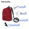 thumbnail image 5 of Naloa Canvas Backpack for Men Women Christmas Red Snowflakes Print Rucksack Casual Travel Daypack Large and Small Durable College Tote Satchel Bookbag for Teens, 5 of 8