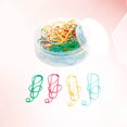 thumbnail image 3 of FRCOLOR Paper Clip 20pcs Colorful Note Shaped Paper Clip Paper Holder Creative Metal Paper Clamp Bookmark for Home Office School Random Color,2.56"X2.56"X0.91", 3 of 4
