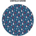 thumbnail image 4 of Christmas Snowman Tablecloth Round 60 Inch Table Cloth Cover Mat Holiday Party Decoration for Dining Room Home Kitchen Picnic, 4 of 6