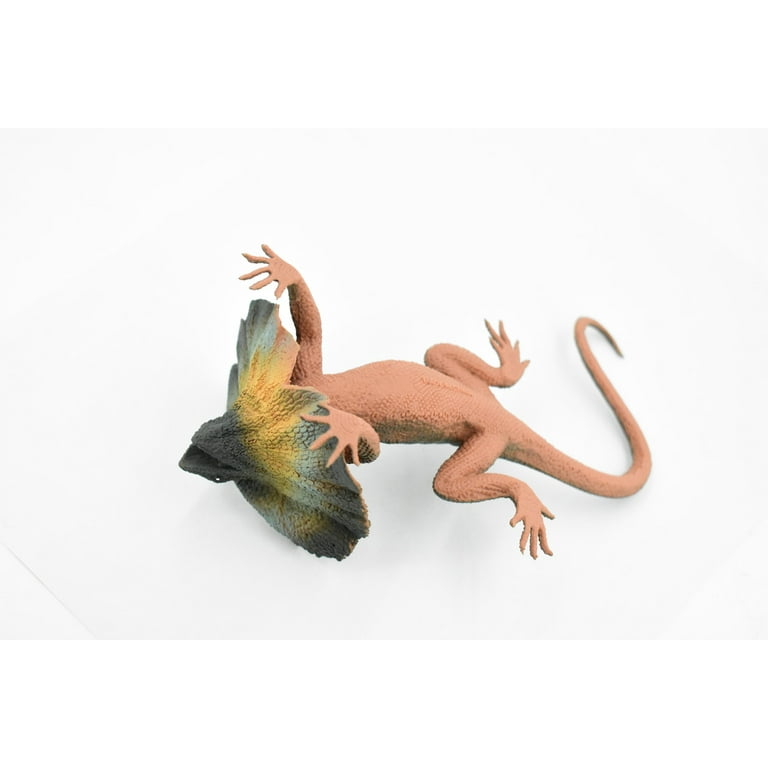 Lizard, Blue Frill-Necked Lizard, Frilled Dragon, Rubber Reptile