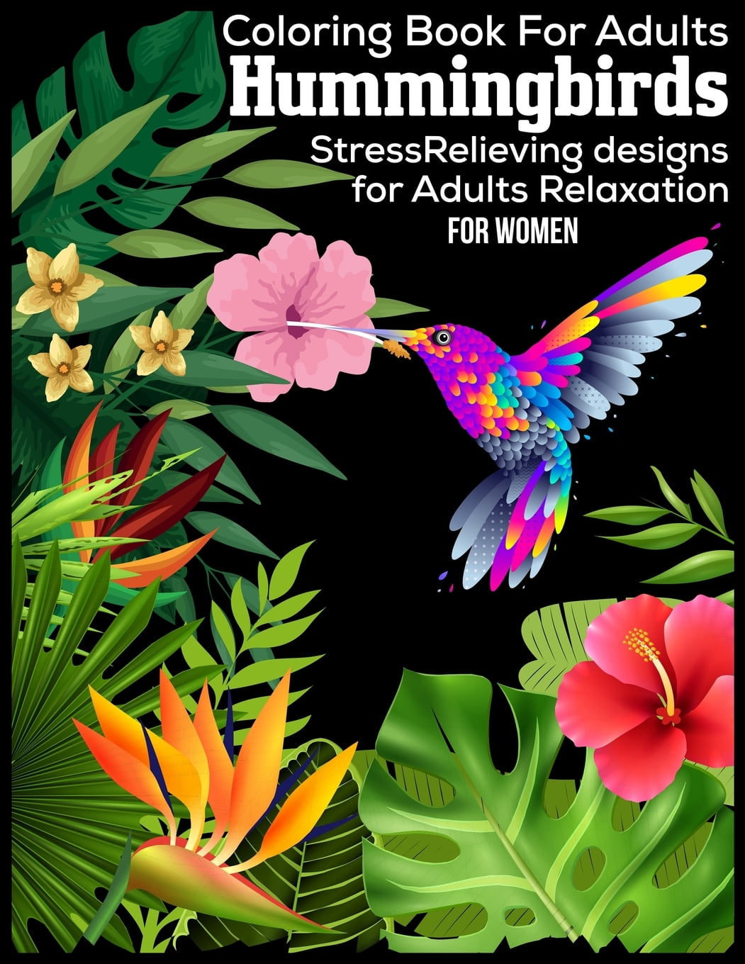 Download Coloring Book For Adults Hummingbirds StressRelieving ...