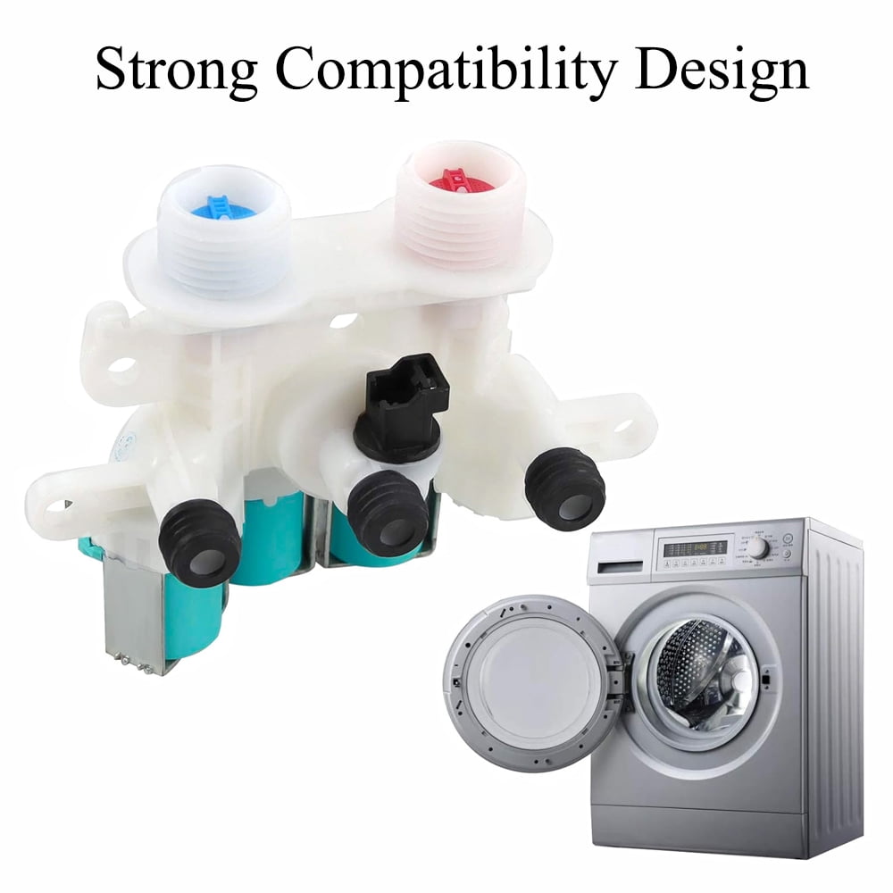 TOP-MAX W11096268 Water Inlet Valve fit for Whirlpool Kenmore, Replace W11220230, W10632527, W10758829, W10853296, W11096268, AP6329544, 4591408, PS12349461, EAP12349461