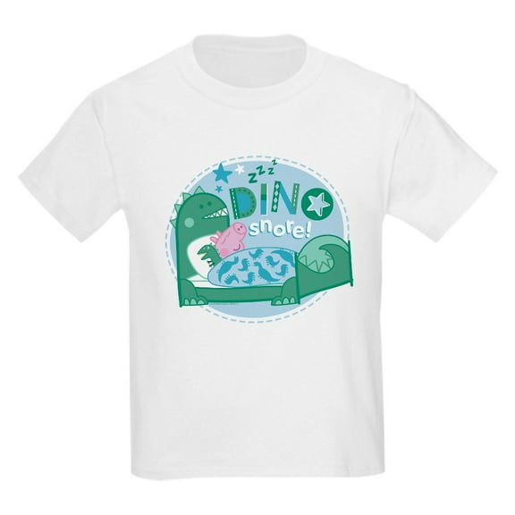 CafePress - Peppa Pig: Dino Snore! Kids T Shirt - Light Classic Kids Graphic, Short Sleeve T-Shirt, Sizes XS-XL