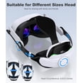 thumbnail image 7 of Battery Head Strap for Meta Quest 3S/3, Daenfyy 7500mAh Replacement for Enhanced Comfort and Play Time, Adjustable Elite Strap VR Accessories for Meta/Oculus Quest 2, 7 of 7