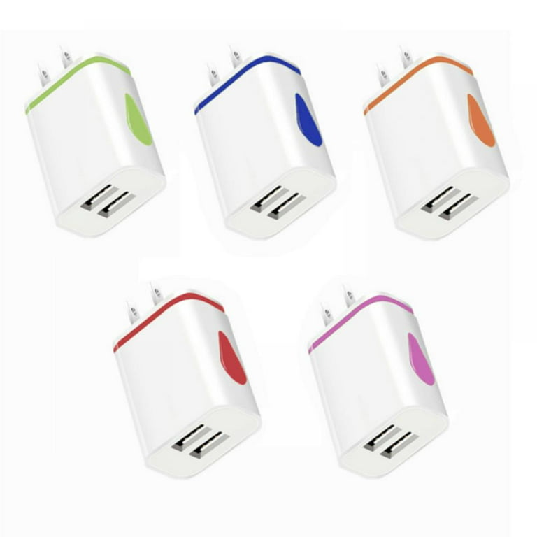 indre Parat at fortsætte USB Charger Cube, LED Light Dual Port USB Adapter for iPhone 11 Pro  Max/X/8/7, iPad, Samsung Phones and More USB Wall Charging Block -  Walmart.com