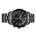 thumbnail image 1 of Reloj de cuarzo para hombre resistente al agua Bling Bling Oro negro, 1 of 10