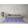 thumbnail image 3 of Ahgly Company Indoor Round Oriental Blue Industrial Area Rugs, 8' Round, 3 of 4