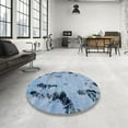 thumbnail image 3 of Ahgly Company Indoor Rectangle Abstract Blue Abstract Area Rugs, 5' x 8', 3 of 6