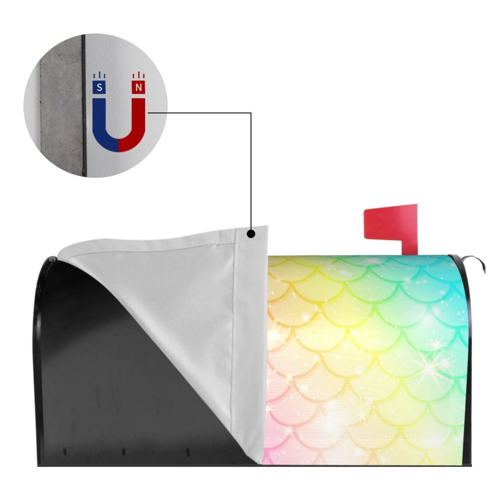 Kdxio Magnetic Mailbox Cover 21x18 in Mailbox Cover Outdoor Decoration Holiday Mailbox Covers for Home Garden Yard-21x18 in