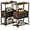 Brown, variant on Small Narrow End Table with Charging Station, Set of 2, Side Table with Outlets, Nightstand with Cloth Drawer, Couch Table, for Living Room, Bedroom, Bedside, White