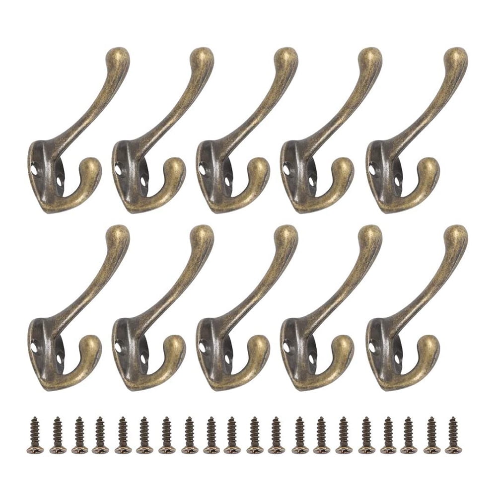 TORUBIA Coat Rack Hooks, 10 Pack, Wall Mounted Coat Decorative Hooks